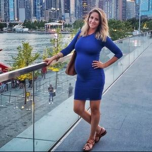 BCBG Zaira Blue Bodycon Dress